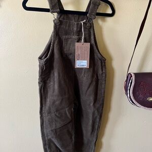 Olive Corduroy Overalls